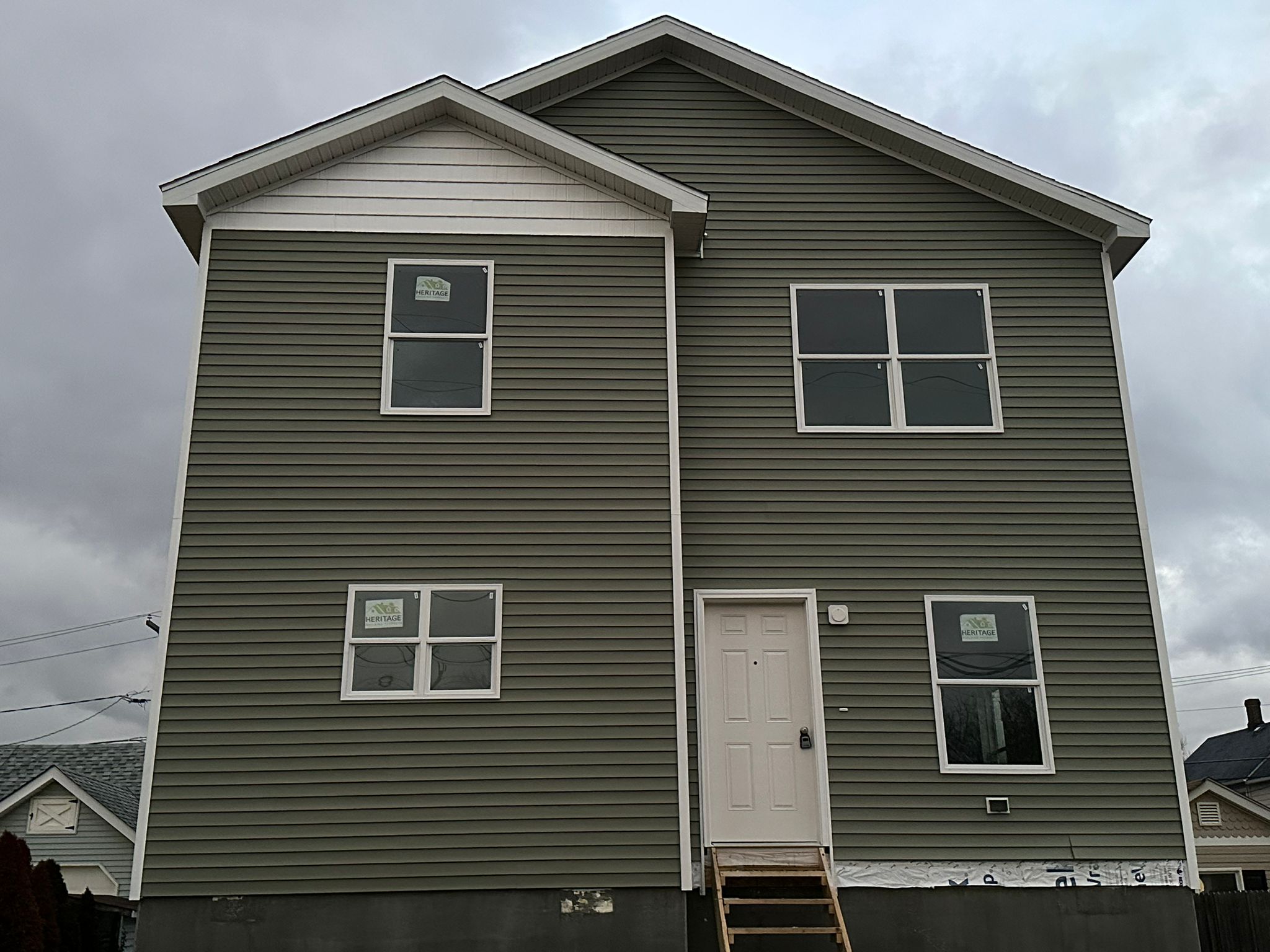 Completed siding project — two-story home, South Jersey