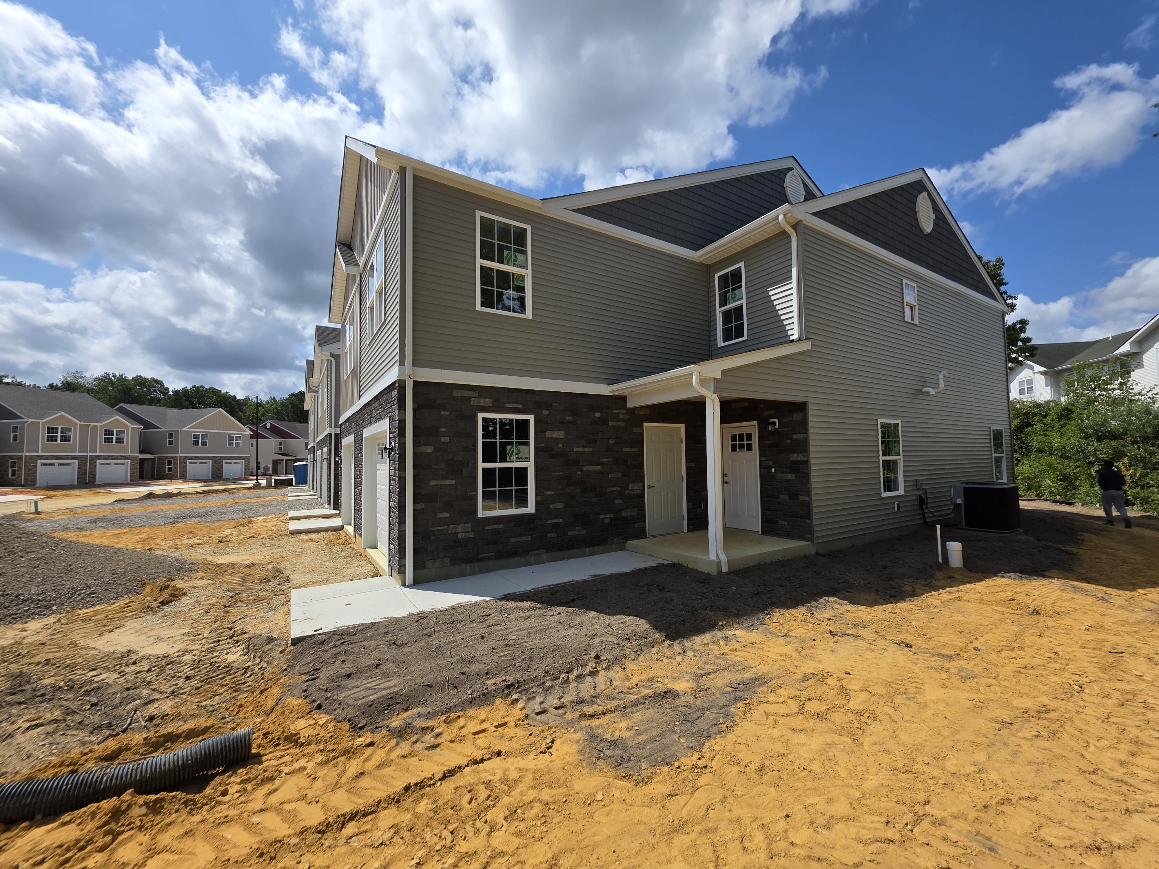 New construction townhomes with siding, South Jersey